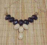 Maxi Colar Preto com Bege