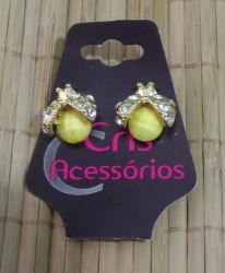 Brinco Joaninha Amarelo