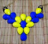 Maxi Colar Azul com Amarelo