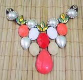 Maxi Colar Laranja com Branco
